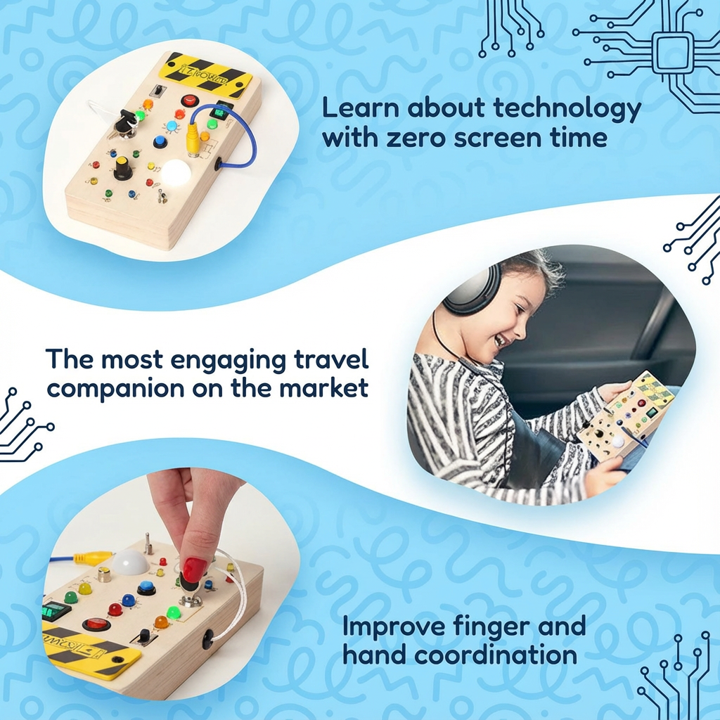 Toy For Less™ Wooden Switch Board